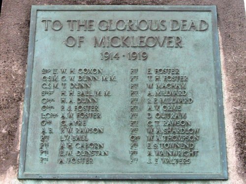 WW1 inscription